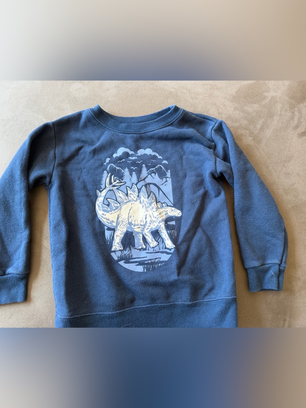 Garanimals Navy Crewneck Sweatshirt with Triceratops Graphic